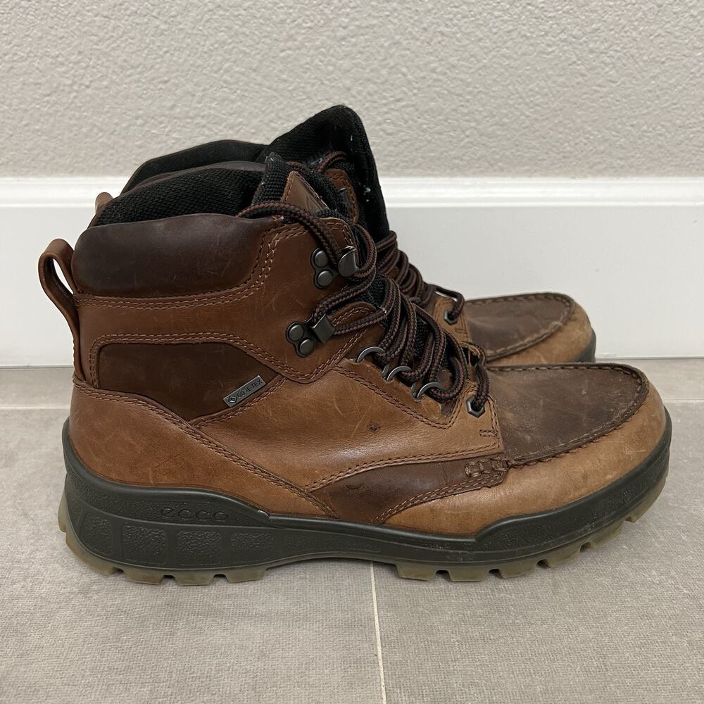 Ecco Track 25 Mens US 10-10.5/EU 44 GoreTex Waterproof Moc Hiking Boots Shoes